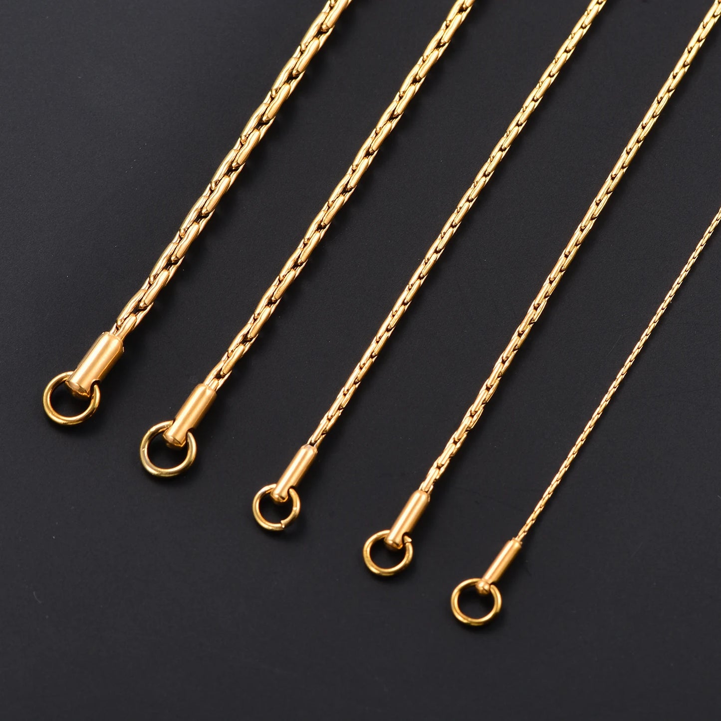 0.6/0.8/1/1.2/1.8/2.3mm Stainless Steel Gold Color Vertikal Tiny Chain Women Men's Necklace Party Gift Jewelry