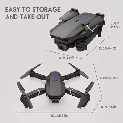 Dron RC plegable E88 Pro nuevo 2025 con cámara HD 4K/1080P, WiFi FPV, retención de altura