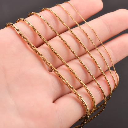 0.6/0.8/1/1.2/1.8/2.3mm Stainless Steel Gold Color Vertikal Tiny Chain Women Men's Necklace Party Gift Jewelry