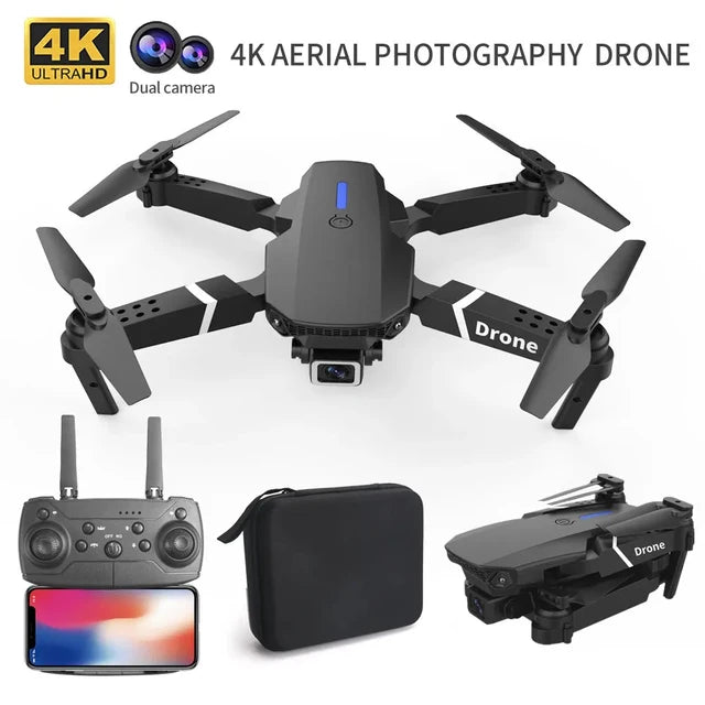 Dron RC plegable E88 Pro nuevo 2025 con cámara HD 4K/1080P, WiFi FPV, retención de altura